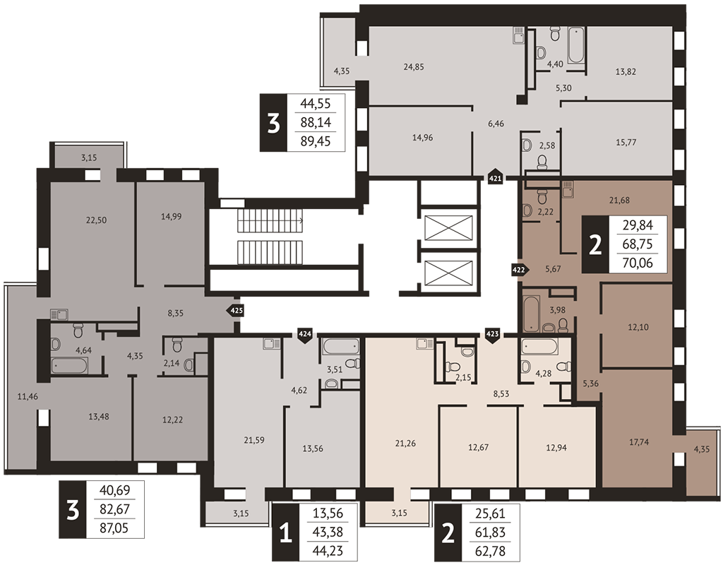 ЖК «Отрада» - планировки квартир