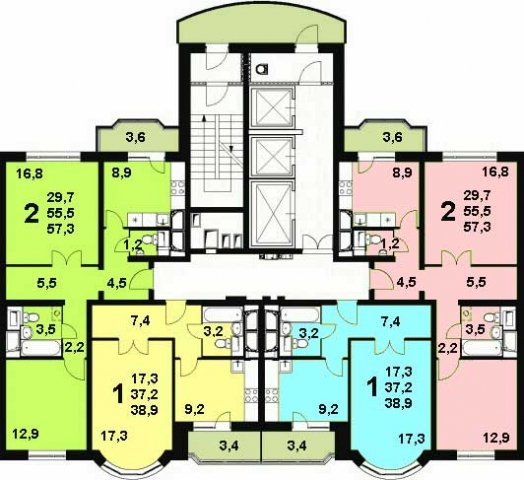 Планировка квартир в домах серии И-155 ММ