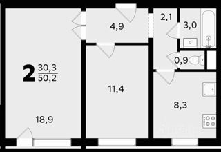2-комнатная квартира