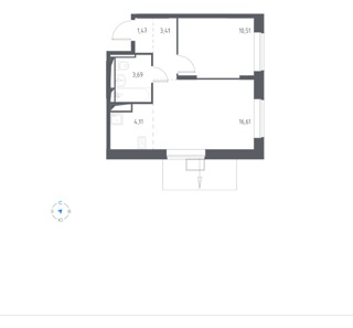 2-комнатная квартира