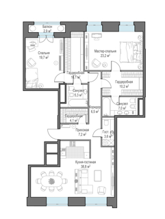 5-комнатная квартира
