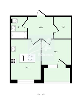 1-комнатная квартира