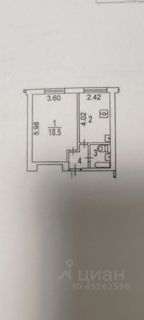 1-комнатная квартира