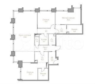 4-комнатная квартира