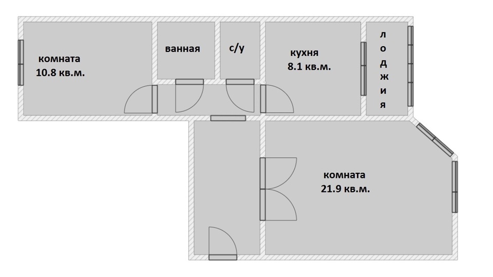 Продается 2-комнатная квартира, площадью 54.90 кв.м. Москва, улица Болотниковская, дом 30к2