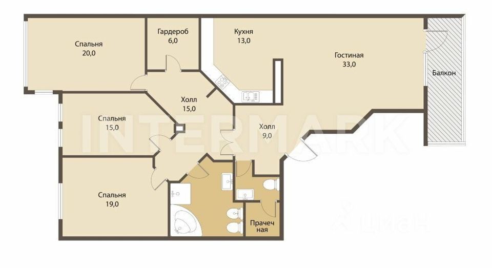 Продается 4-комнатная квартира, площадью 150.00 кв.м. Москва, переулок Казарменный, дом 3с6