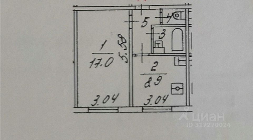 Продается 1-комнатная квартира, площадью 32.60 кв.м. Москва, улица Амундсена, дом 10