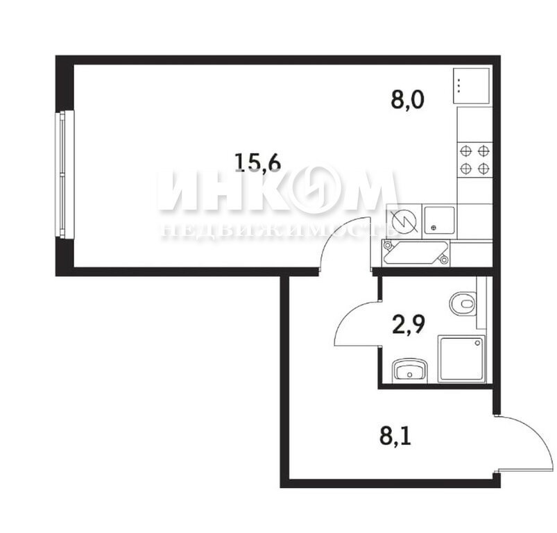 Продается 1-комнатная квартира, площадью 35.10 кв.м. Москва, Варшавское шоссе, дом 141к13