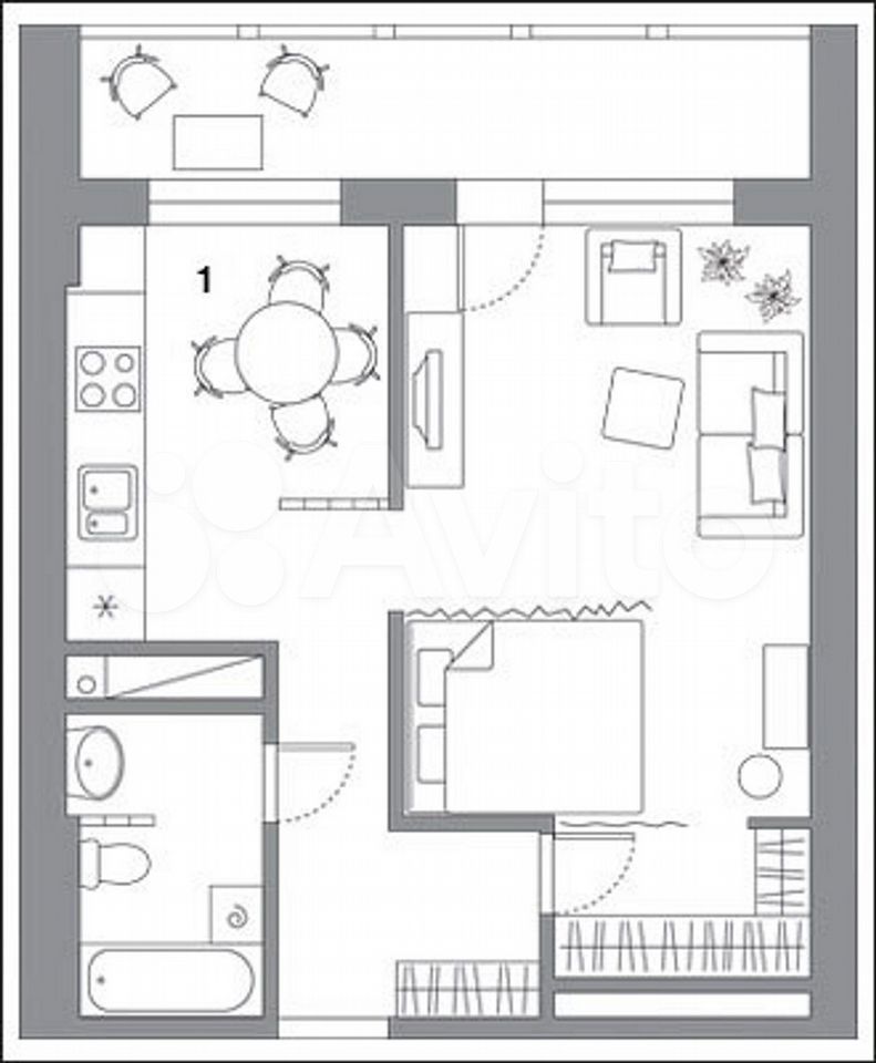 Продается 1-комнатная квартира, площадью 41.00 кв.м. Москва, улица Бориса Галушкина, дом 8/18