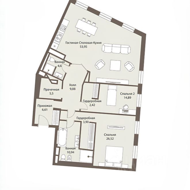Продается 3-комнатная квартира, площадью 137.70 кв.м. Москва, набережная Котельническая, дом 21