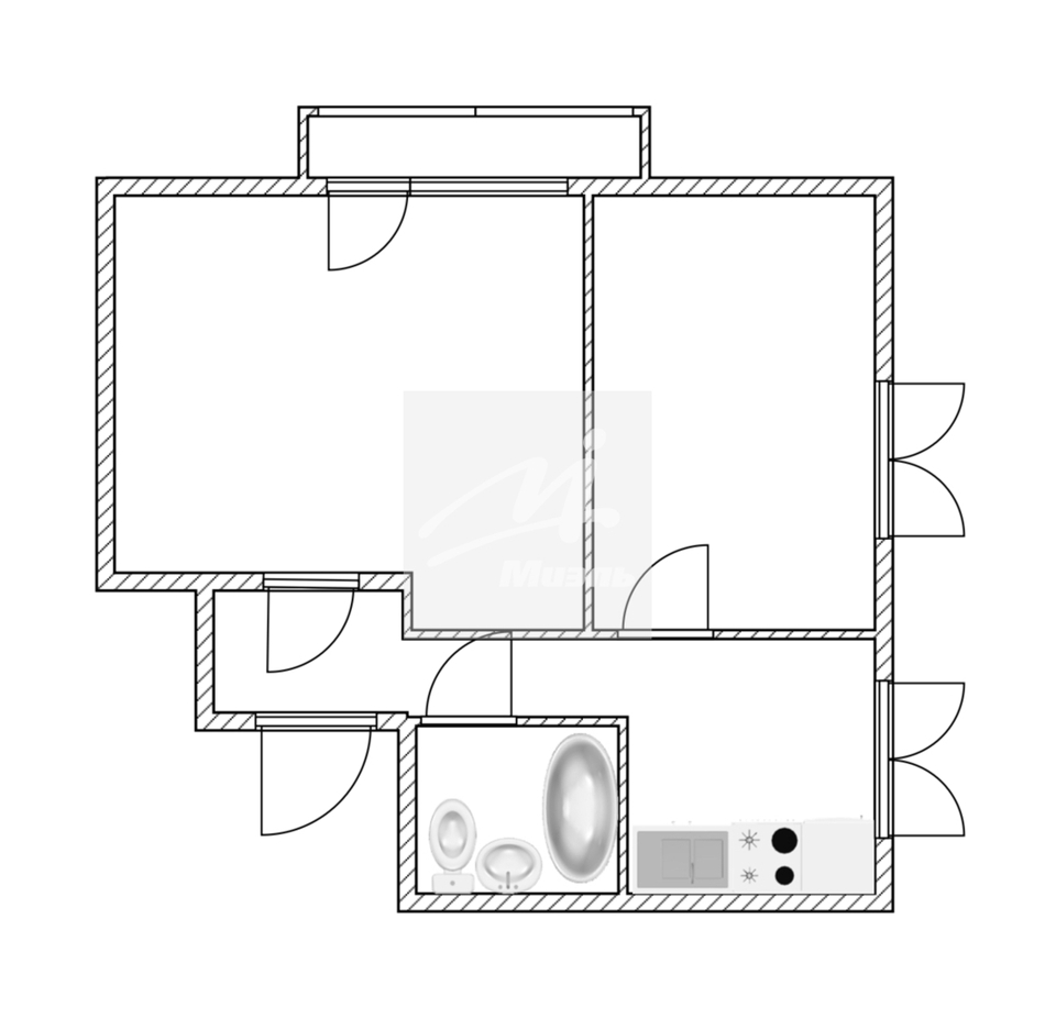 Продается 2-комнатная квартира, площадью 34.00 кв.м. Москва, улица Гарибальди, дом 10к2