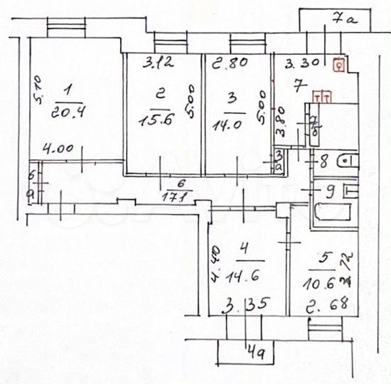 Продается 4-комнатная квартира, площадью 107.90 кв.м. Москва, улица Космонавта Волкова, дом 5к1