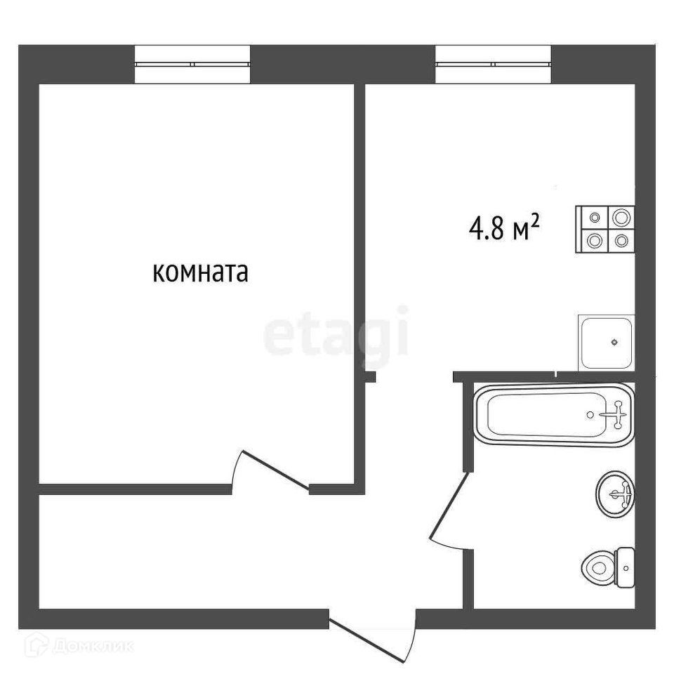 Продается 1-комнатная квартира, площадью 22.70 кв.м. Московская область, Подольск городской округ, город Подольск, улица Заводская
