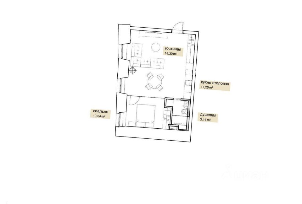 Продается 2-комнатная квартира, площадью 49.40 кв.м. Москва, улица Маросейка