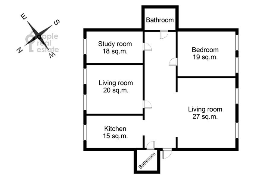 Продается 4-комнатная квартира, площадью 120.00 кв.м. Москва, переулок Козихинский Большой, дом 8