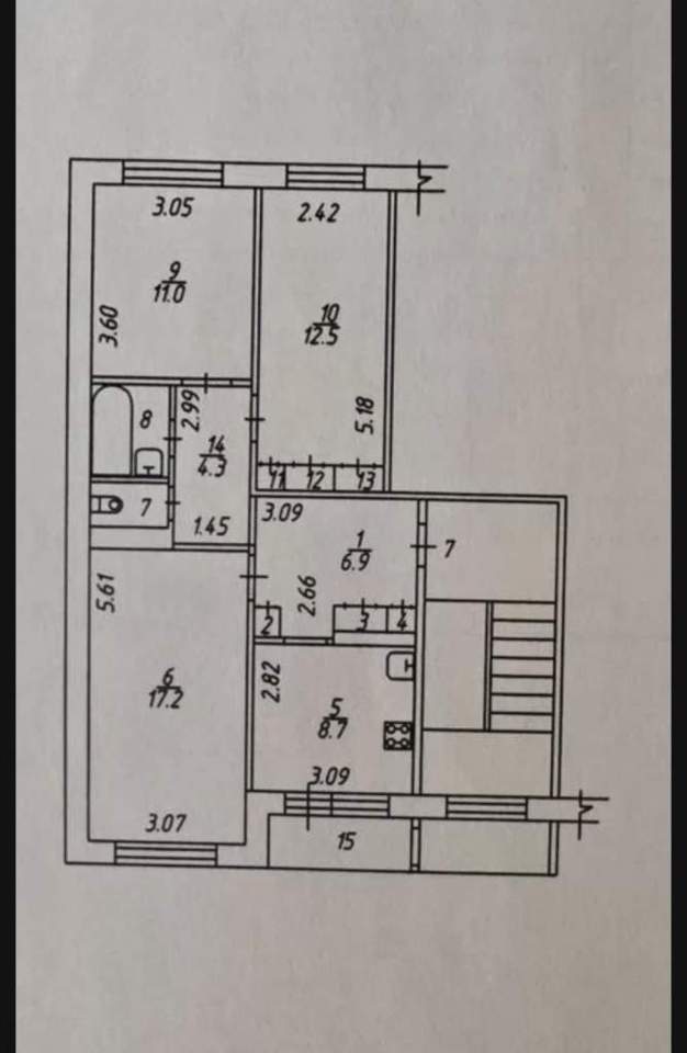 Продается 3-комнатная квартира, площадью 67.00 кв.м. Московская область, Чехов городской округ, село Стремилово, улица Мира, дом 6