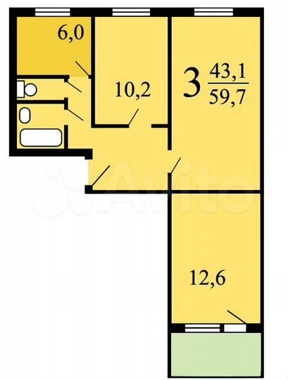 Продается 3-комнатная квартира, площадью 60.00 кв.м. Москва, проезд Погонный, дом 23к1