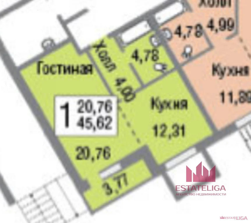 Продается 2-комнатная квартира, площадью 45.60 кв.м. Москва, улица Татьянин Парк, дом 16к2