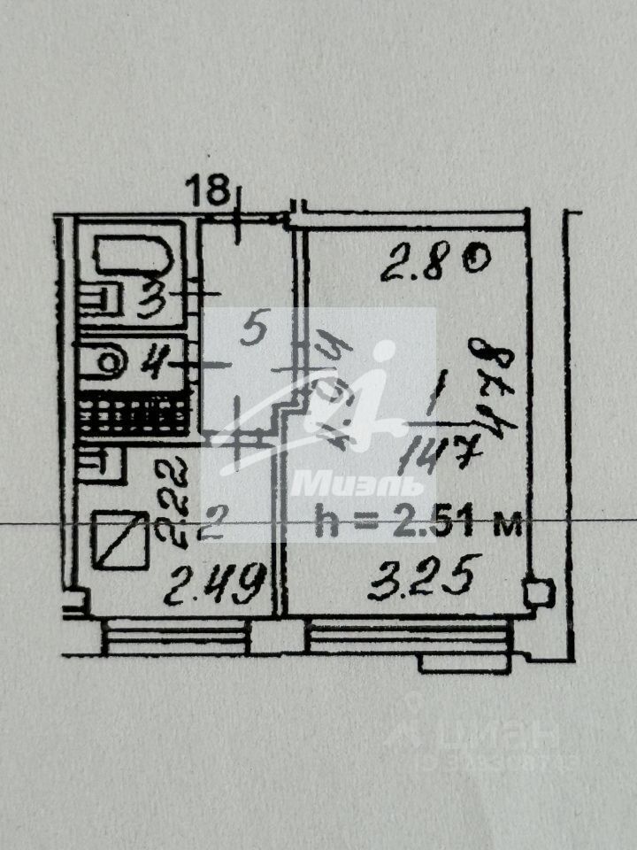 Продается 1-комнатная квартира, площадью 28.00 кв.м. Москва, улица Щербаковская, дом 11