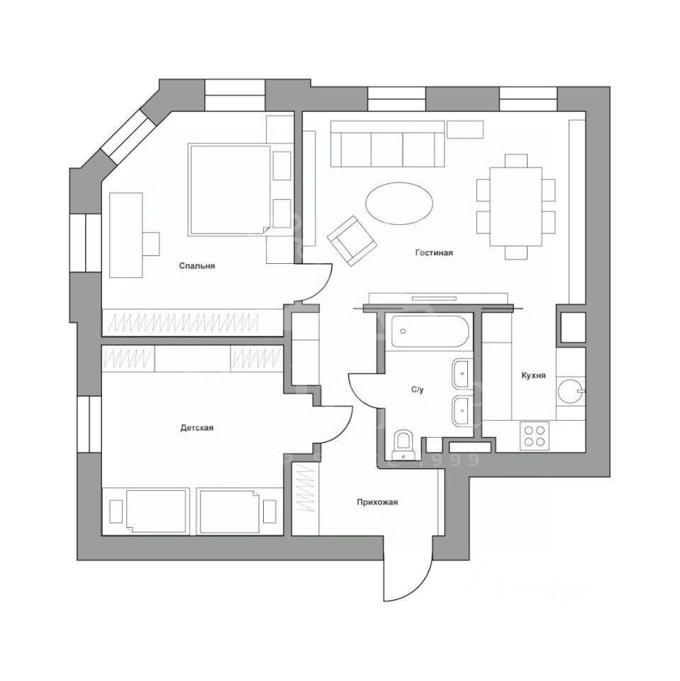 Продается 3-комнатная квартира, площадью 77.50 кв.м. Москва, переулок Лялин, дом 11-13/1с2