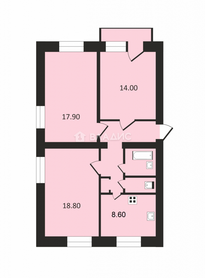 Продается 3-комнатная квартира, площадью 72.70 кв.м. Москва, улица Маршала Новикова, дом 15