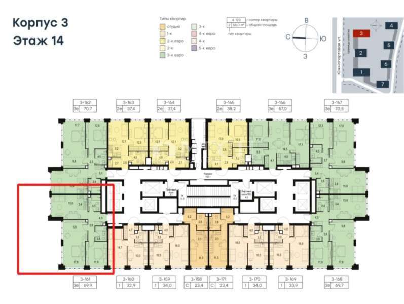 Продается 3-комнатная квартира, площадью 70.00 кв.м. Москва, улица Южнопортовая