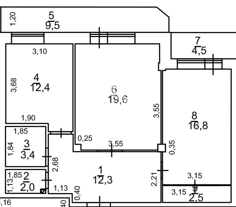 Продается 2-комнатная квартира, площадью 84.00 кв.м. Московская область, Серпухов городской округ, поселок Большевик, улица Молодежная, дом 2А