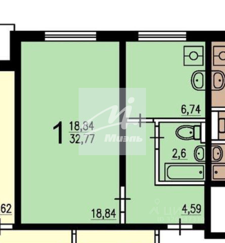 Продается 1-комнатная квартира, площадью 34.00 кв.м. Москва, Щелковское шоссе, дом 77к1
