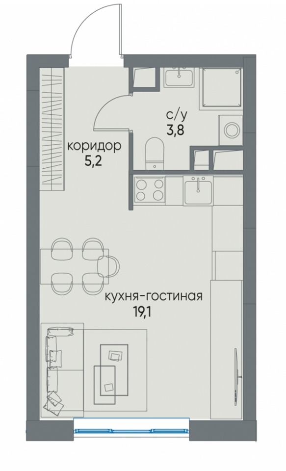 Продается 1-комнатная квартира, площадью 28.50 кв.м. Москва, улица Нижние Мнёвники