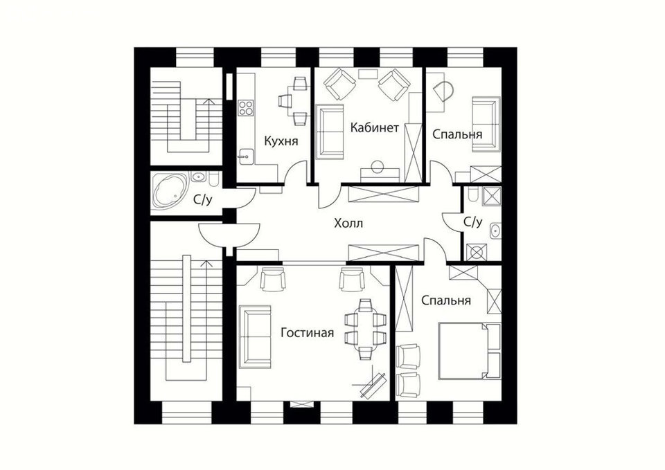 Продается 4-комнатная квартира, площадью 122.00 кв.м. Москва, переулок Козихинский Большой, дом 8