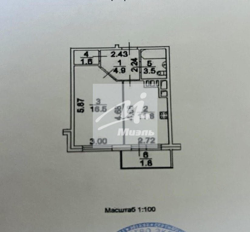 Продается 1-комнатная квартира, площадью 38.10 кв.м. Московская область, Одинцовский район, село Ромашково, улица Никольская, дом 8К3