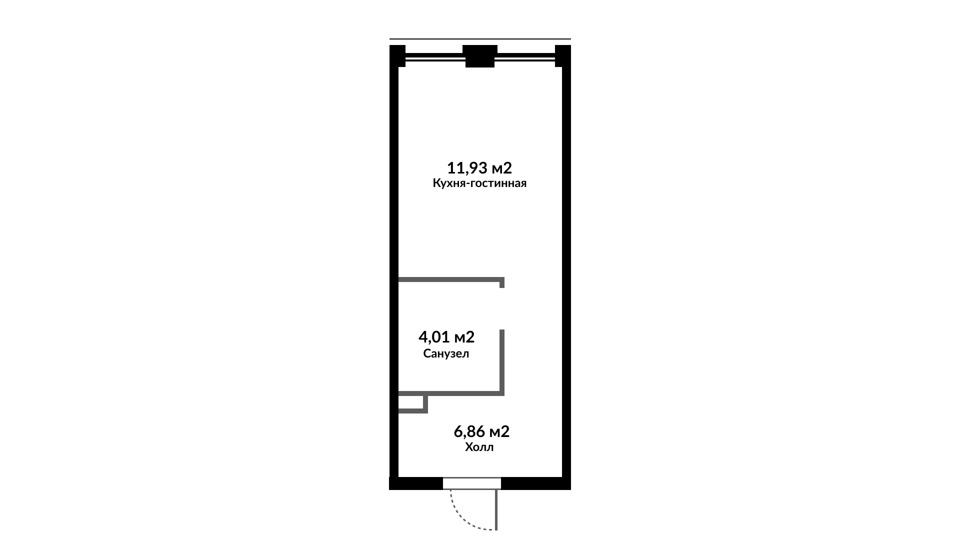 Продается 1-комнатная квартира, площадью 23.10 кв.м. Москва, улица Автозаводская