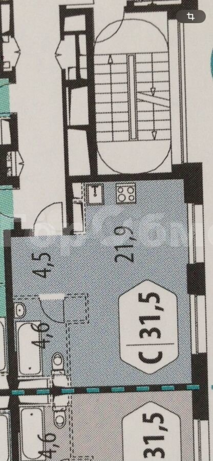 Продается 1-комнатная квартира, площадью 31.00 кв.м. Московская область, Ленинский район, деревня Сапроново, микрорайон Купелинка, квартал Центральный, дом 1