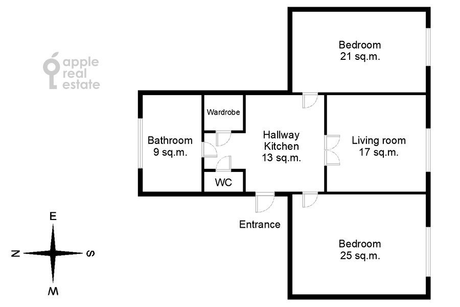 Продается 3-комнатная квартира, площадью 88.00 кв.м. Москва, переулок Нижний Кисловский, дом 3