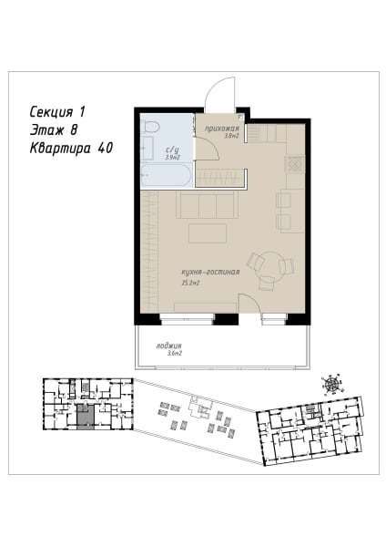 Продается 1-комнатная квартира, площадью 36.50 кв.м. Москва, проезд Старо-Петровско-Разумовский, дом 2Ас1