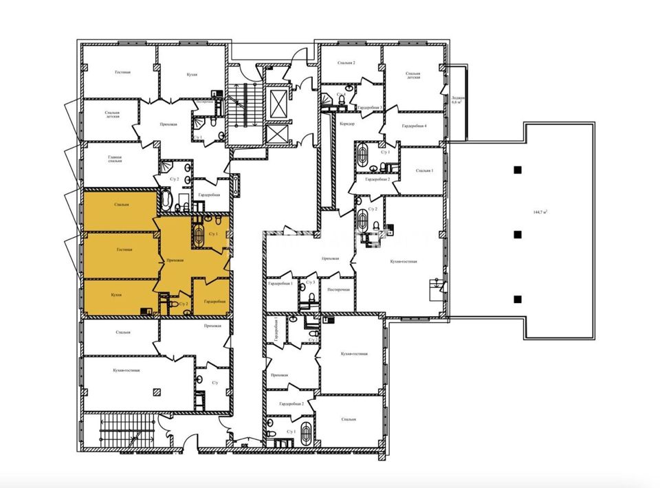 Продается 2-комнатная квартира, площадью 85.40 кв.м. Москва, переулок Большой Строченовский, дом 9