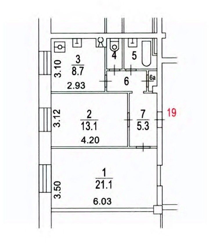 Продается 1-комнатная квартира, площадью 56.60 кв.м. Москва, улица Панфилова, дом 12