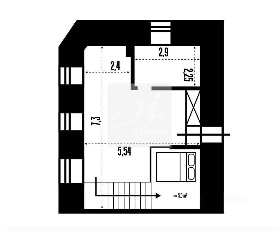 Продается 1-комнатная квартира, площадью 37.50 кв.м. Москва, улица Большая Ордынка, дом 68