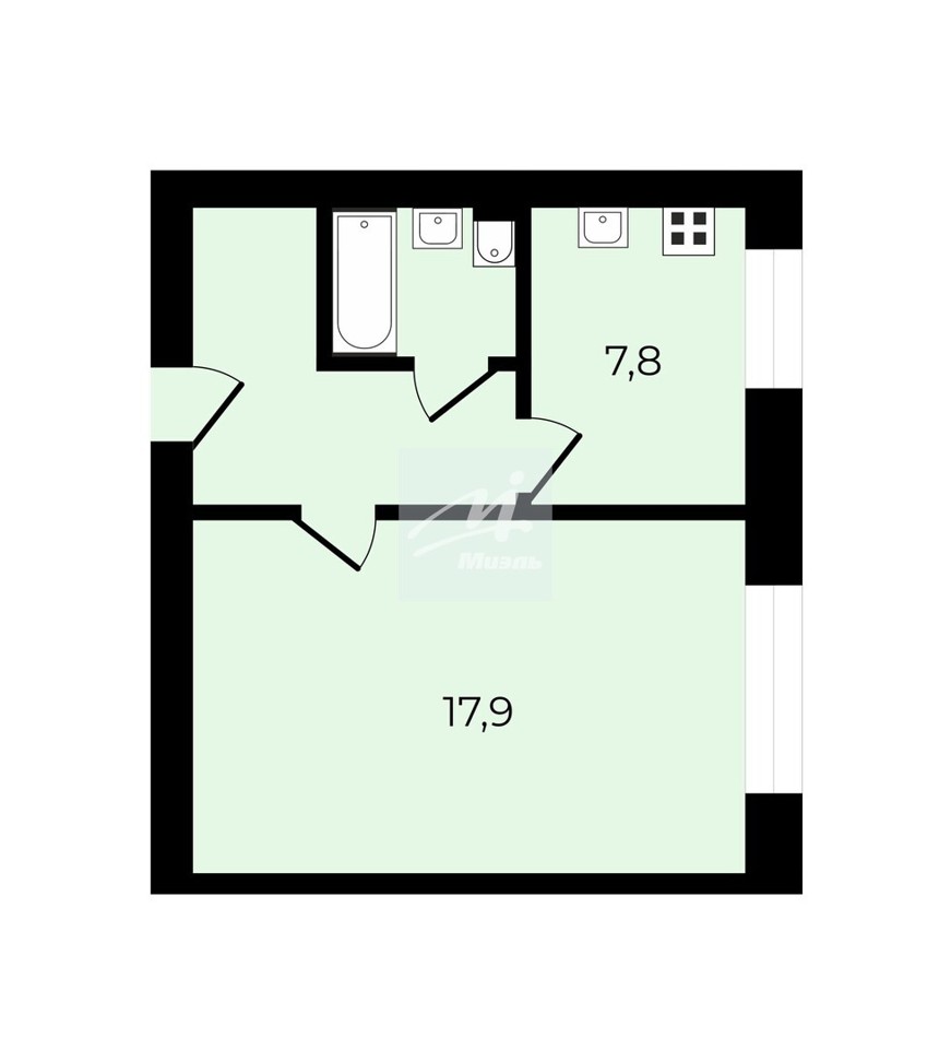 Продается 1-комнатная квартира, площадью 37.40 кв.м. Москва, улица Лобачевского, дом 100