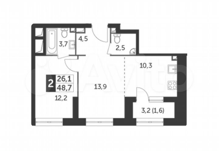 Продается 1-комнатная квартира, площадью 48.00 кв.м. Москва, улица Вильгельма Пика, дом 1