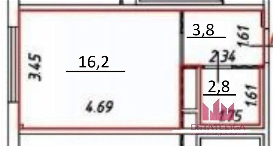 Продается 1-комнатная квартира, площадью 22.80 кв.м. Москва, улица Саларьевская, дом 14к2