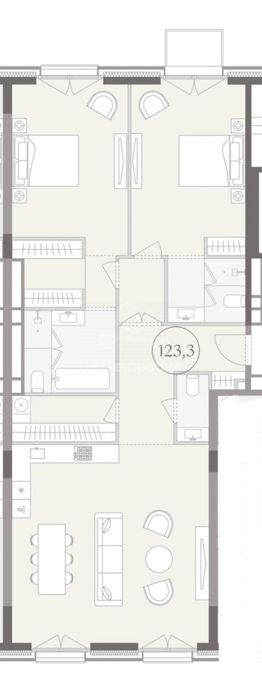 Продается 3-комнатная квартира, площадью 123.30 кв.м. Москва, переулок Николоворобинский Большой, дом 9/11