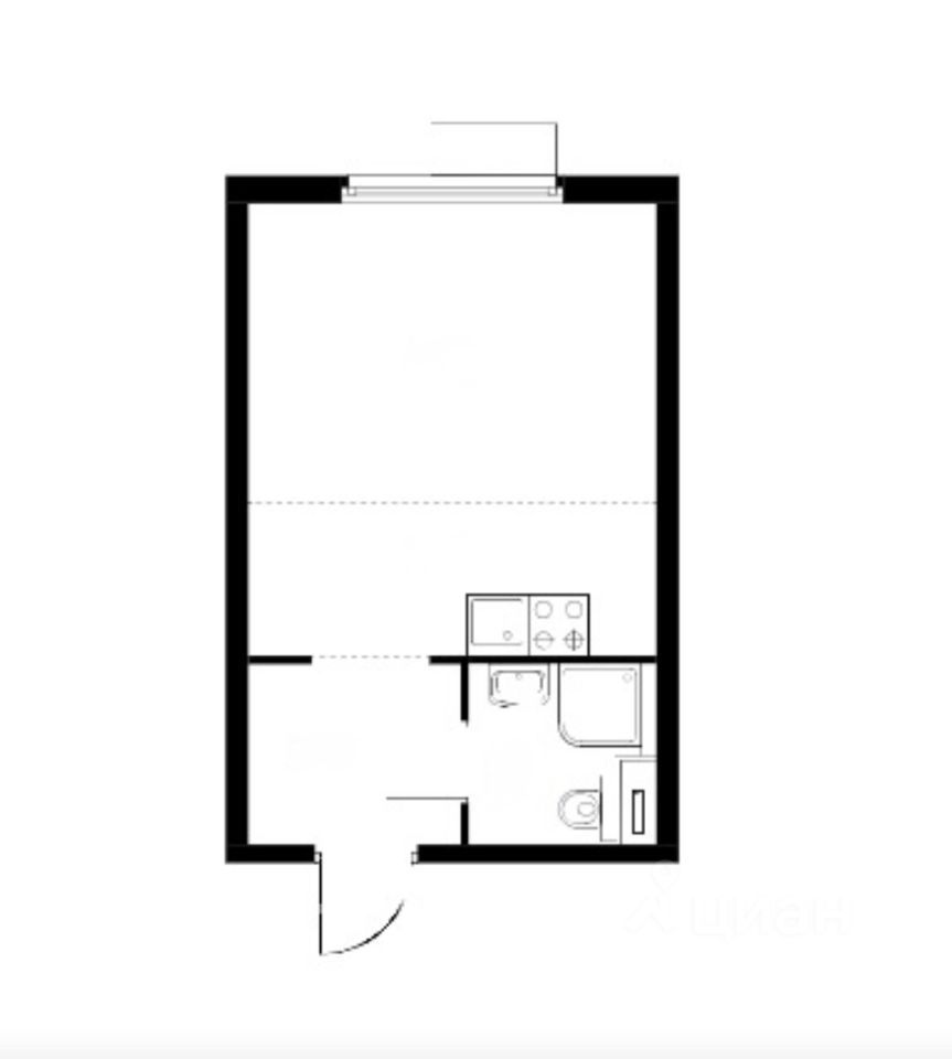 Продается 1-комнатная квартира, площадью 23.40 кв.м. Москва, Очаковское шоссе, дом 5к4