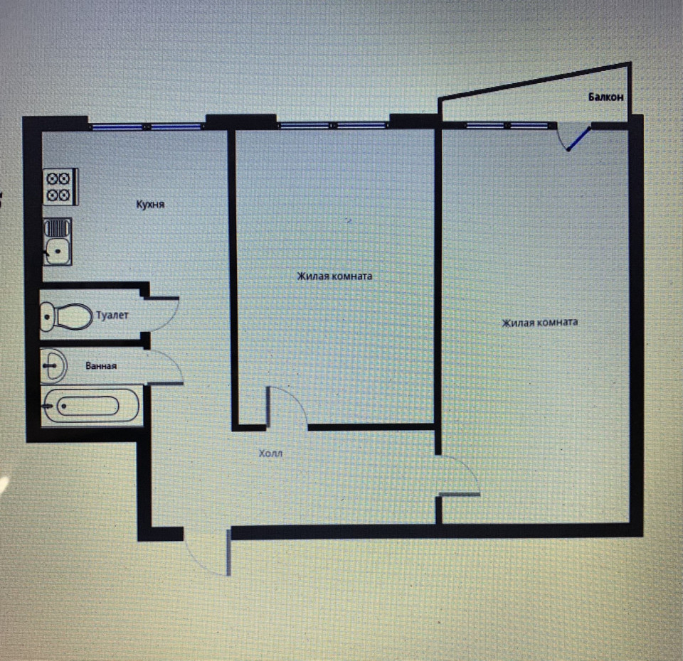 Продается 2-комнатная квартира, площадью 46.00 кв.м. Москва, улица Маршала Бирюзова, дом 43