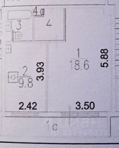 Продается 1-комнатная квартира, площадью 34.20 кв.м. Москва, улица Амундсена, дом 16к2