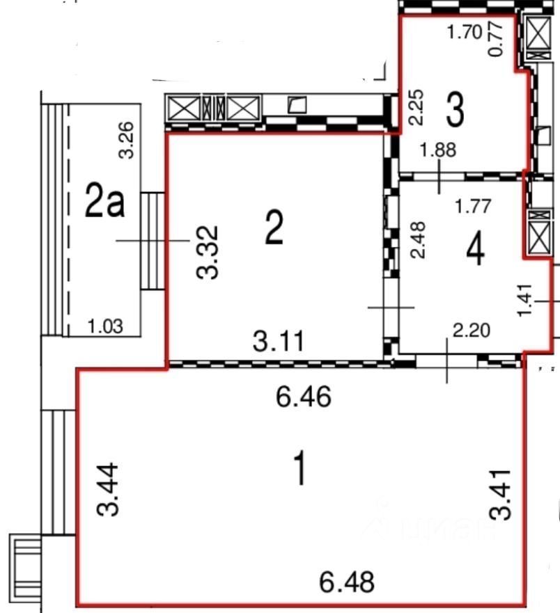 Продается 1-комнатная квартира, площадью 41.60 кв.м. Москва, улица Яблочкова, дом 28