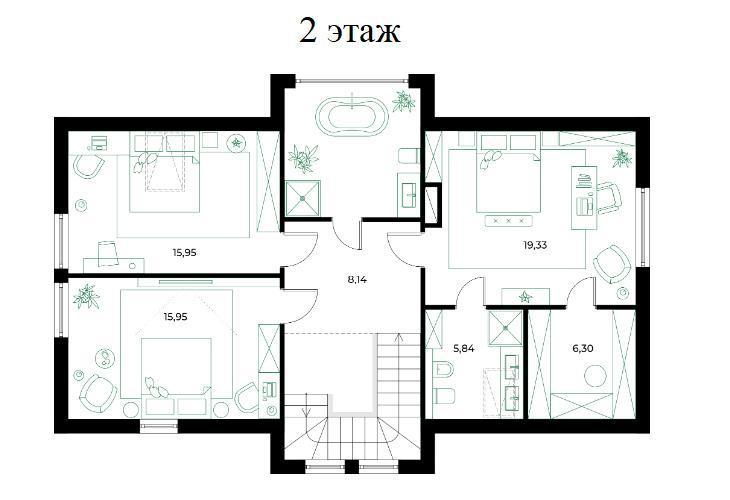 Продается дом, площадью 180.00 кв.м. Московская область, Подольск городской округ, деревня Булатово, территория КП Резиденция Булатово