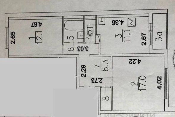 Продается 2-комнатная квартира, площадью 55.70 кв.м. Москва, проезд Старопетровский, дом 12