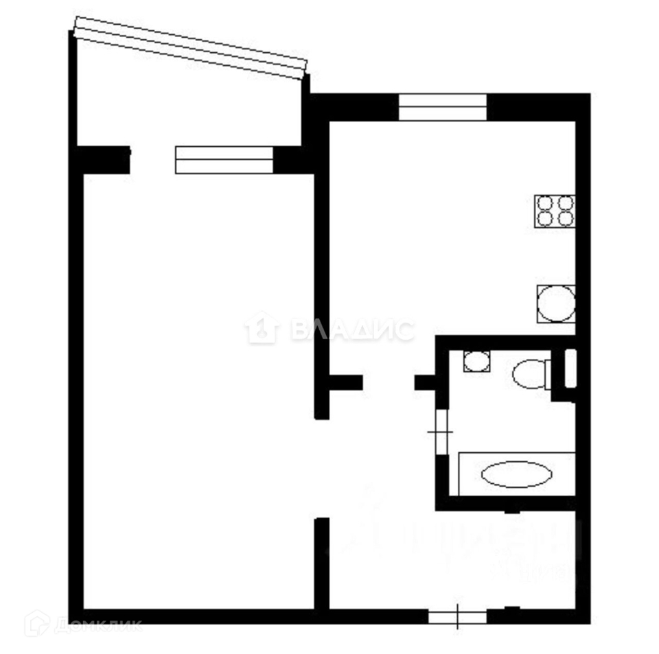 Продается 1-комнатная квартира, площадью 38.50 кв.м. Москва, Боровское шоссе, дом 46