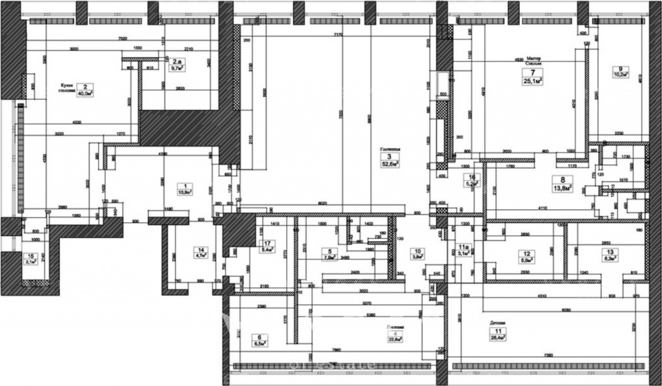 Продается 5-комнатная квартира, площадью 273.00 кв.м. Москва, переулок Большой Лёвшинский, дом 11